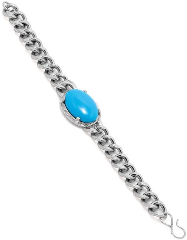 Blue_Silver_Stainless_Steel_Single_Bracelet