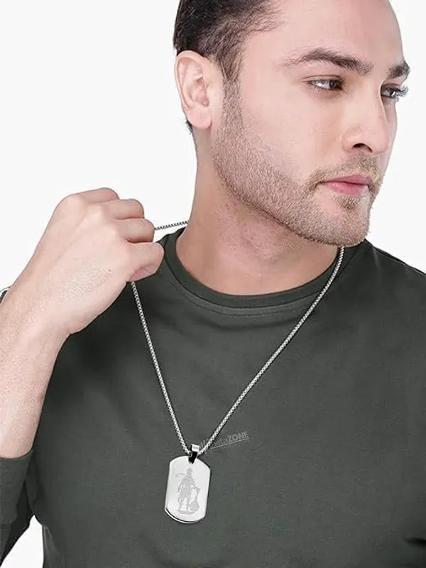 Silver_Stainless_Steel_Locket_And_Pendant_Necklace_For_Men_And_Guys