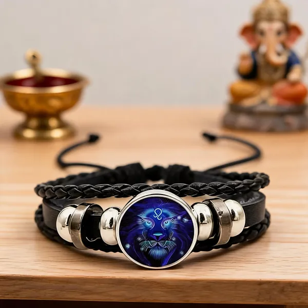 Black_And_Silver_Stainless_Steel_Zodiac_Bracelet