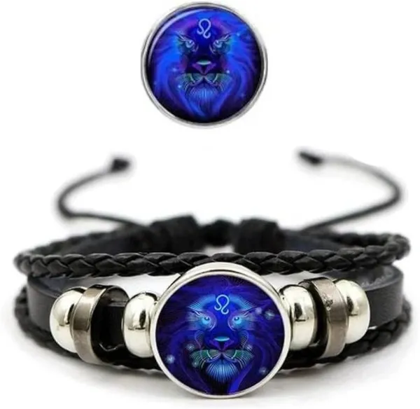 Black_And_Silver_Stainless_Steel_Zodiac_Bracelet