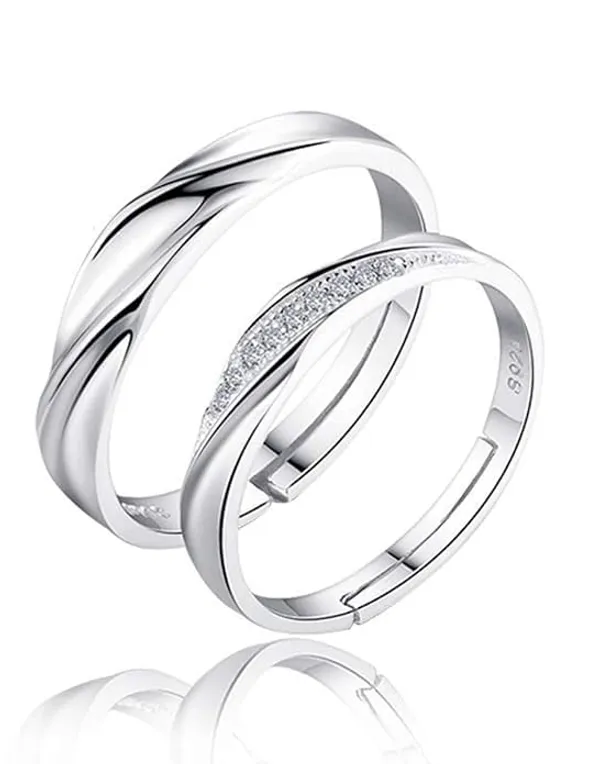 Silver_Stainless_Steel_Couple_Ring_Set