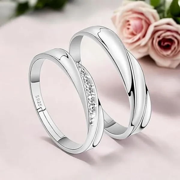 Silver_Stainless_Steel_Couple_Ring_Set
