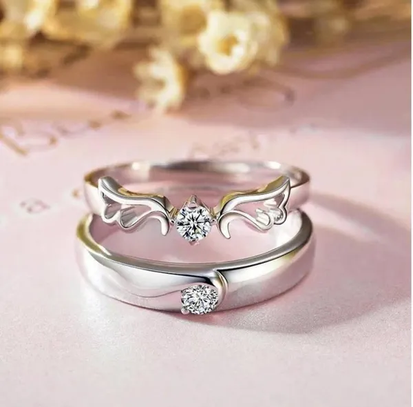 Silver_Stainless_Steel_Couple_Ring_Set