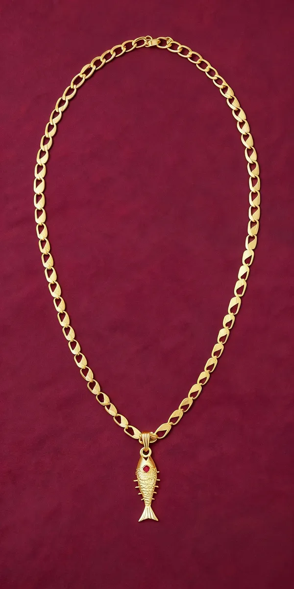 Gold_Stainless_Steel_Fish_Pendant_Necklace