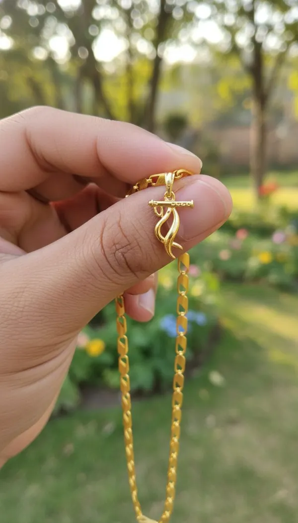 Gold_Stainless_Steel_Krishna_Flute_Pendant_Necklace