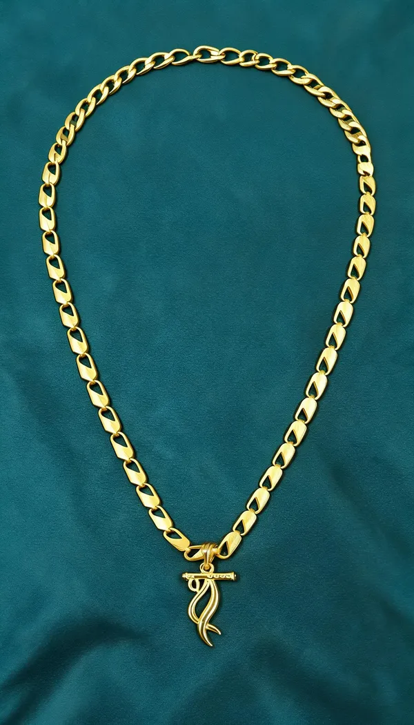 Gold_Stainless_Steel_Krishna_Flute_Pendant_Necklace