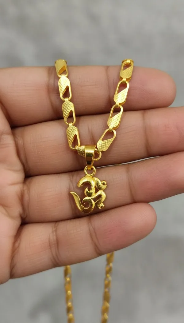 Gold_Stainless_Steel_Om_Pendant_Necklace