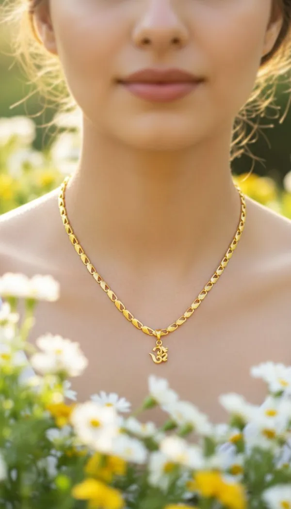 Gold_Stainless_Steel_Om_Pendant_Necklace
