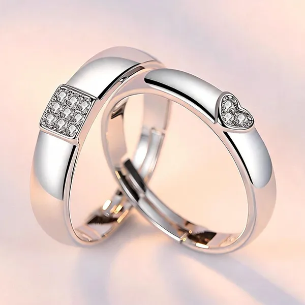 Silver_Stainless_Steel_Crown_Couple_Ring_Set