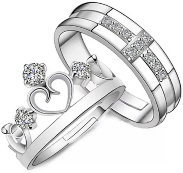 Silver_Stainless_Steel_Cross_Couple_Ring_Set