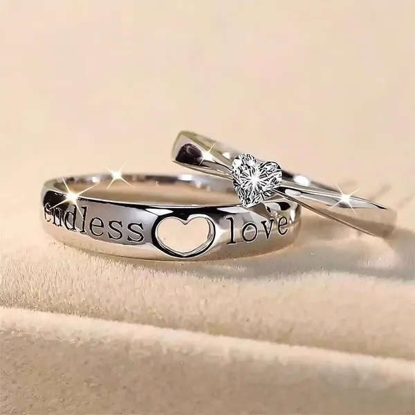 Silver_Stainless_Steel_Heart_Couple_Ring_Set