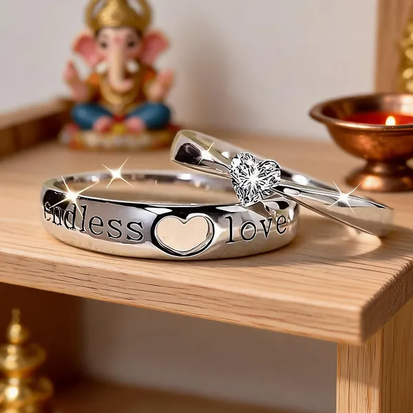 Silver_Stainless_Steel_Heart_Couple_Ring_Set