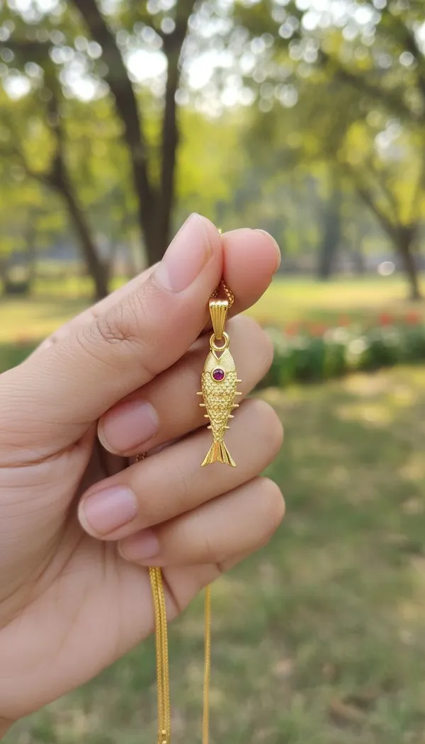 Gold_Stainless_Steel_Fish_Pendant_Necklace