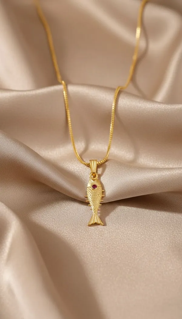 Gold_Stainless_Steel_Fish_Pendant_Necklace