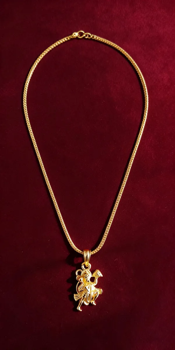 Gold_Stainless_Steel_Hanuman_Pendant_Necklace