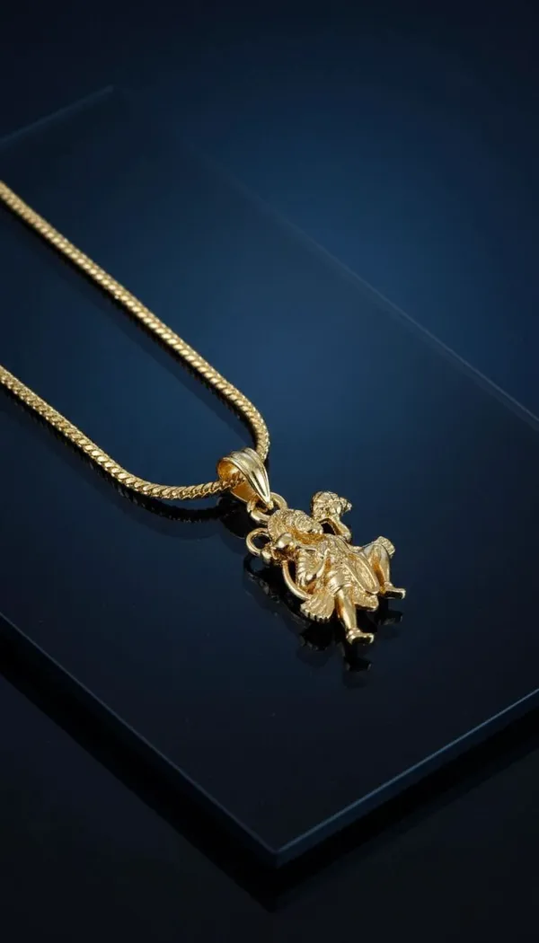 Gold_Stainless_Steel_Hanuman_Pendant_Necklace