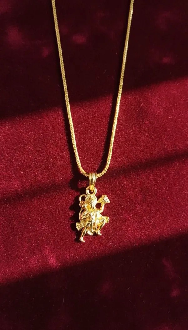 Gold_Stainless_Steel_Hanuman_Pendant_Necklace