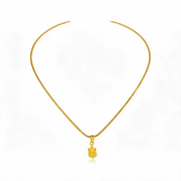 Gold_Stainless_Steel_Ganesh_Pendant_Necklace