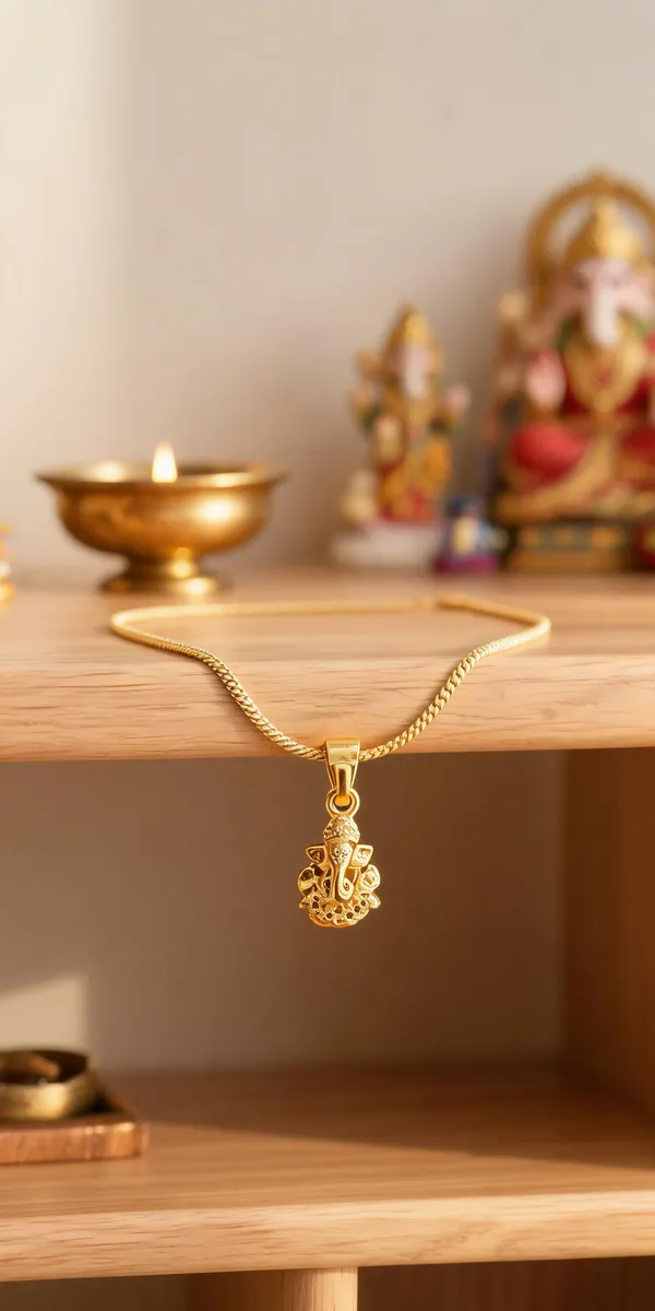 Gold_Stainless_Steel_Ganesha_Pendant_Necklace