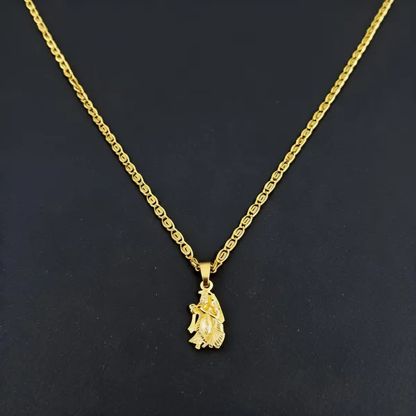 Gold_Stainless_Steel_Radha_Krishna_Pendant_Necklace