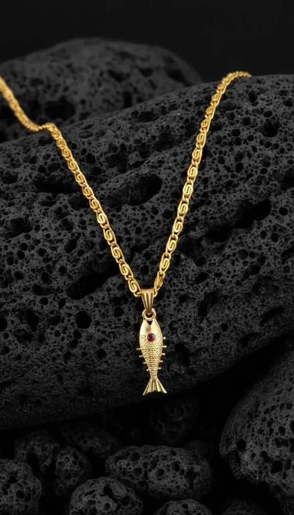 Gold_Stainless_Steel_Fish_Pendant_Necklace