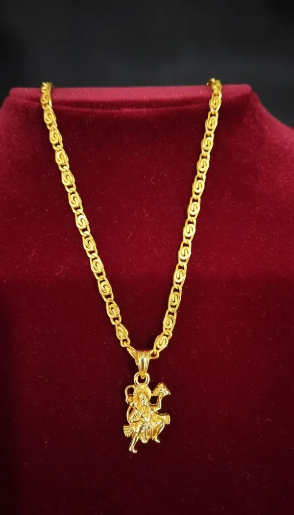 Gold_Stainless_Steel_Hanuman_Pendant_Necklace