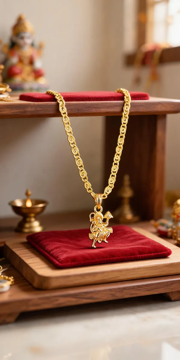 Gold_Stainless_Steel_Hanuman_Pendant_Necklace