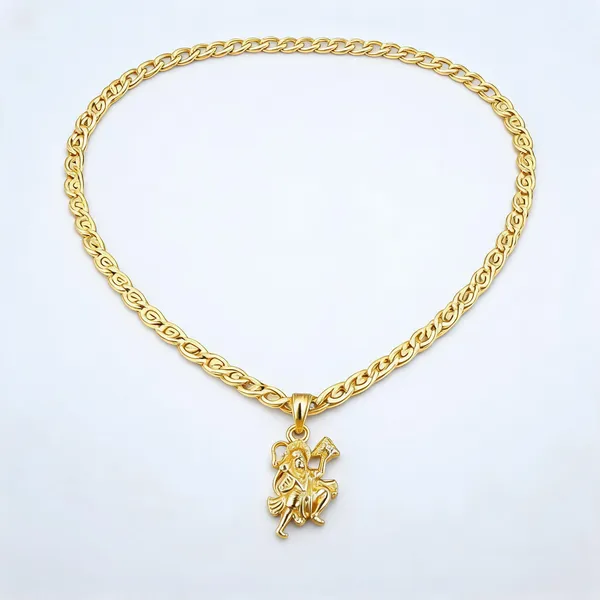 Gold_Stainless_Steel_Hanuman_Pendant_Necklace