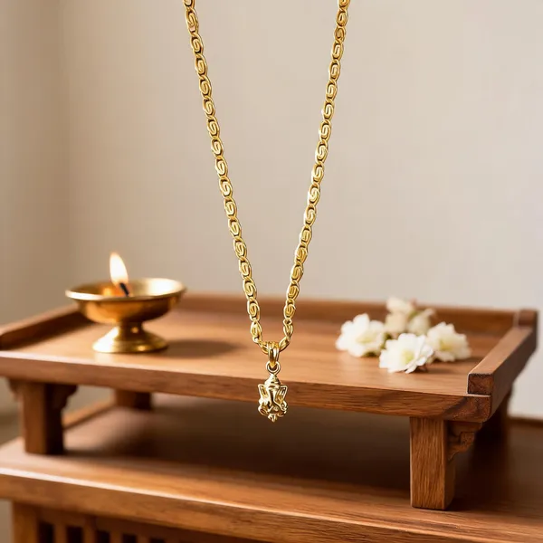 Gold_Stainless_Steel_Ganesha_Pendant_Necklace