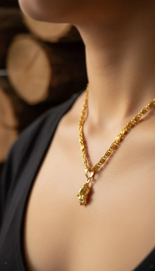 Gold_Stainless_Steel_Ganesha_Pendant_Necklace