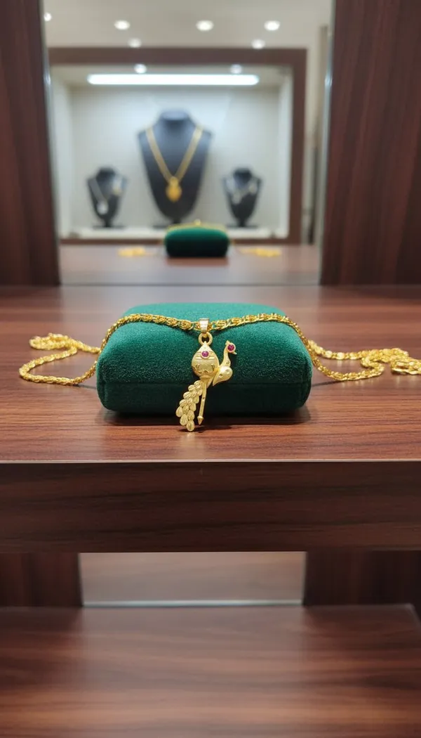 Gold_Stainless_Steel_Krishna_Pendant_Necklace