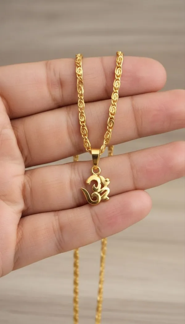 Gold_Stainless_Steel_Om_Pendant_Necklace