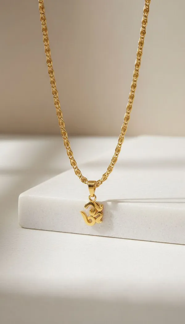 Gold_Stainless_Steel_Om_Pendant_Necklace