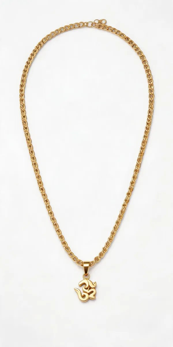 Gold_Stainless_Steel_Om_Pendant_Necklace