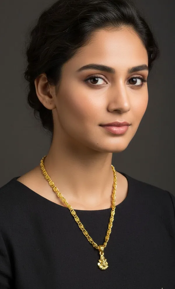 Gold_Stainless_Steel_Ganesha_Pendant_Necklace