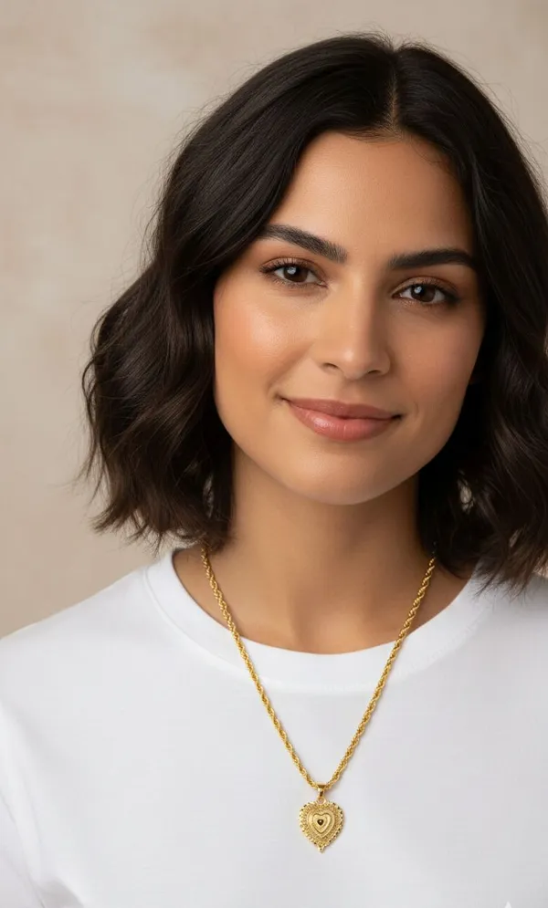Gold_Stainless_Steel_Heart_Pendant_Necklace