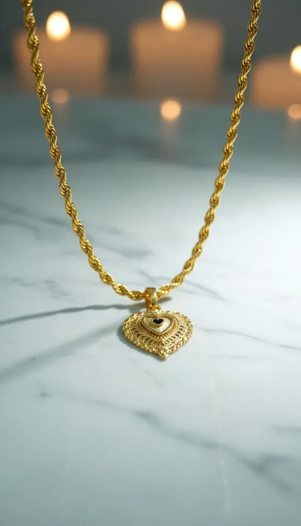 Gold_Stainless_Steel_Heart_Pendant_Necklace
