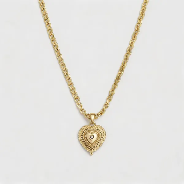 Gold_Stainless_Steel_Heart_Pendant_Necklace