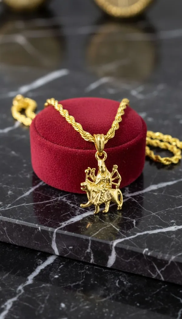 Gold_Stainless_Steel_Mata_Rani_Pendant_Necklace