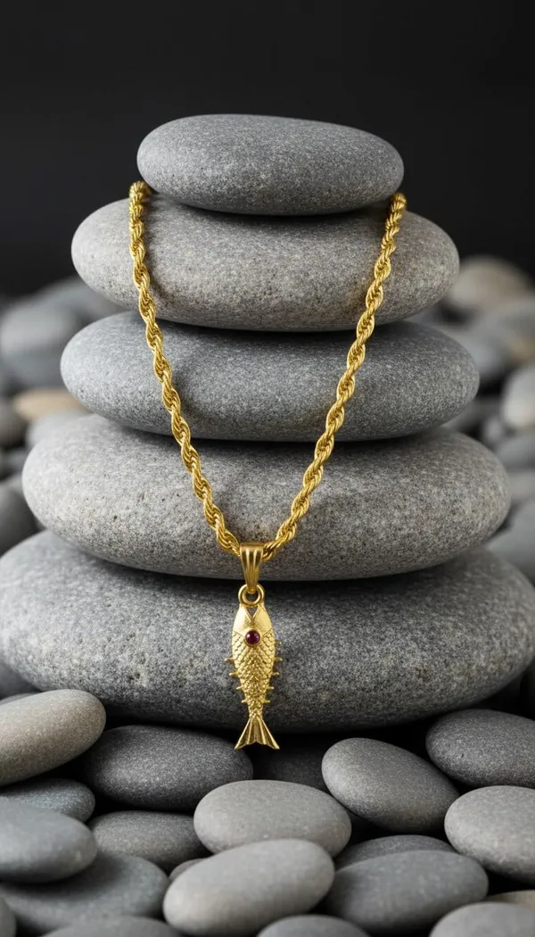 Gold_Stainless_Steel_Fish_Pendant_Necklace