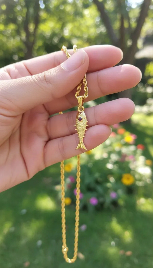 Gold_Stainless_Steel_Fish_Pendant_Necklace