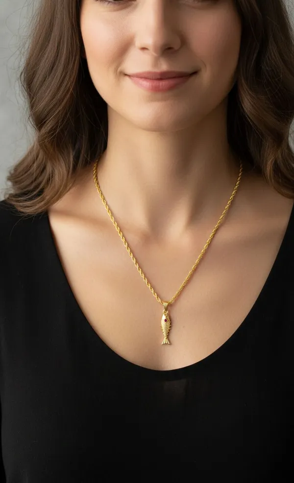 Gold_Stainless_Steel_Fish_Pendant_Necklace
