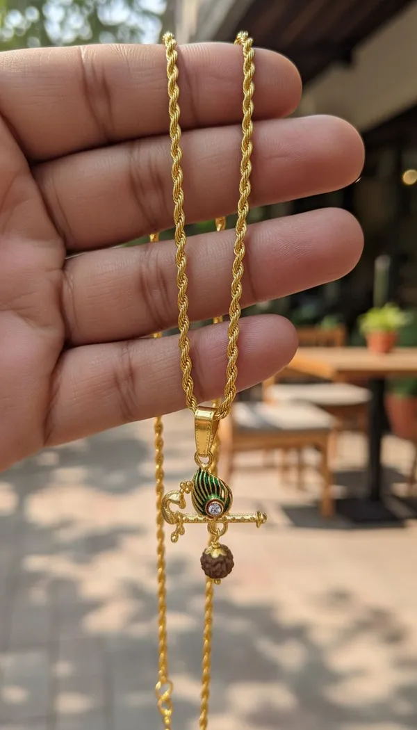 Gold_Stainless_Steel_Krishna_Flute_Mor_Pankh_Pendant_Necklace