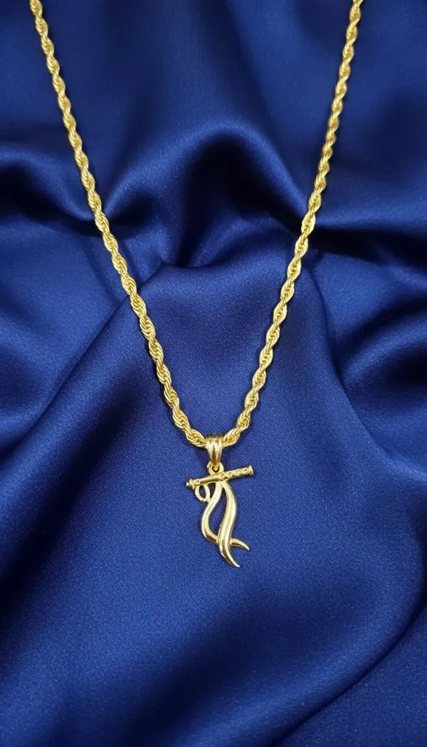 Gold_Stainless_Steel_Krishna_Flute_Pendant_Necklace