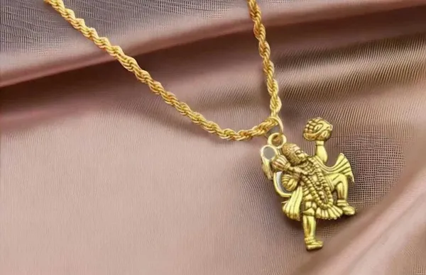 Gold_Stainless_Steel_Hanuman_Pendant_Necklace