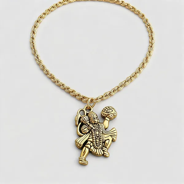 Gold_Stainless_Steel_Hanuman_Pendant_Necklace