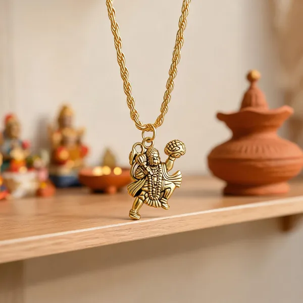 Gold_Stainless_Steel_Hanuman_Pendant_Necklace