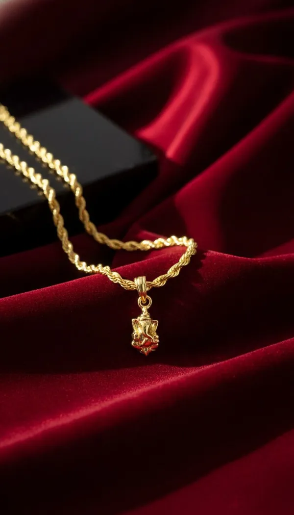 Gold_Stainless_Steel_Rope_Chain_Pendant_Necklace