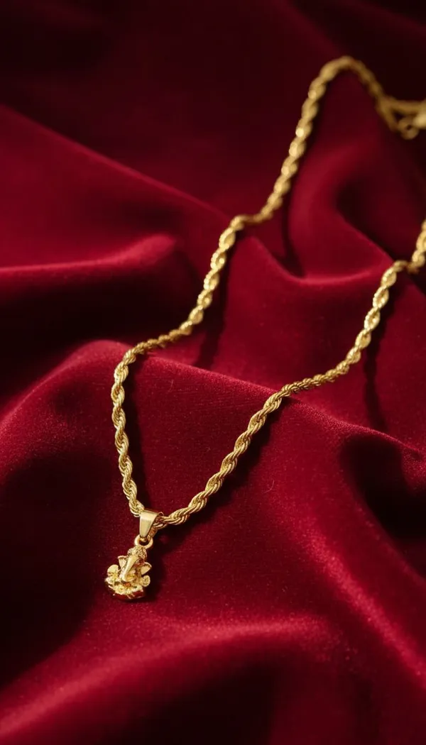 Gold_Stainless_Steel_Ganesha_Pendant_Necklace