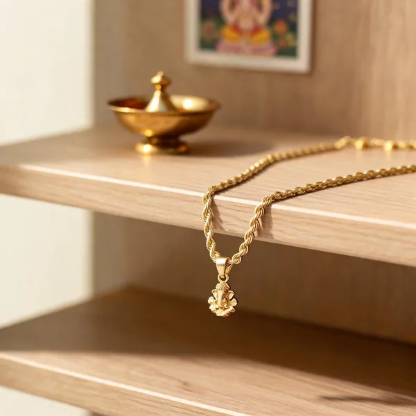 Gold_Stainless_Steel_Ganesha_Pendant_Necklace